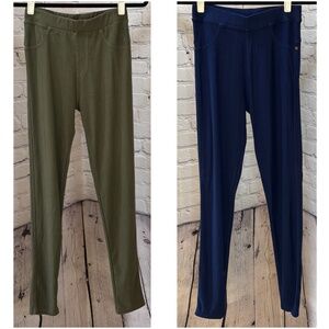 2 pair Conceited Women’s Ava Full Length Stretch Everyday Leggings (OS-Tall)